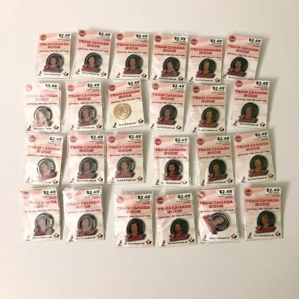 2002 Team Canada Hockey Team Official Pin Collection Toronto Sun